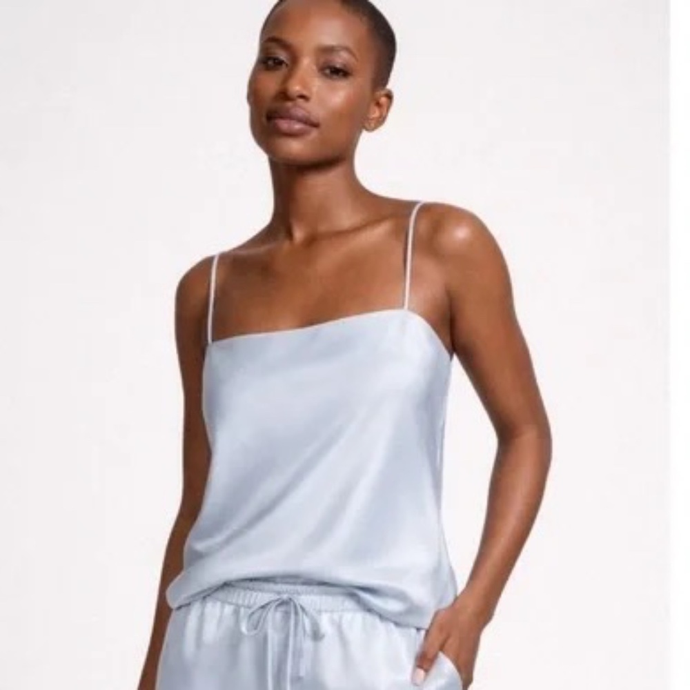 New! Victoria's Secret Luxe Cami Top Plae Blue 45889